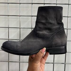 To Boot New York Rondo Grey Aero Suede Zip Boot Mens size 9.5